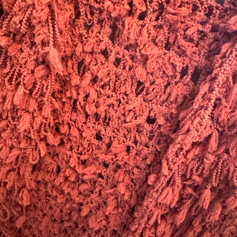 β¨ Textured Open-Front Cardigan β Rust β¨ - Picture 3 of 4